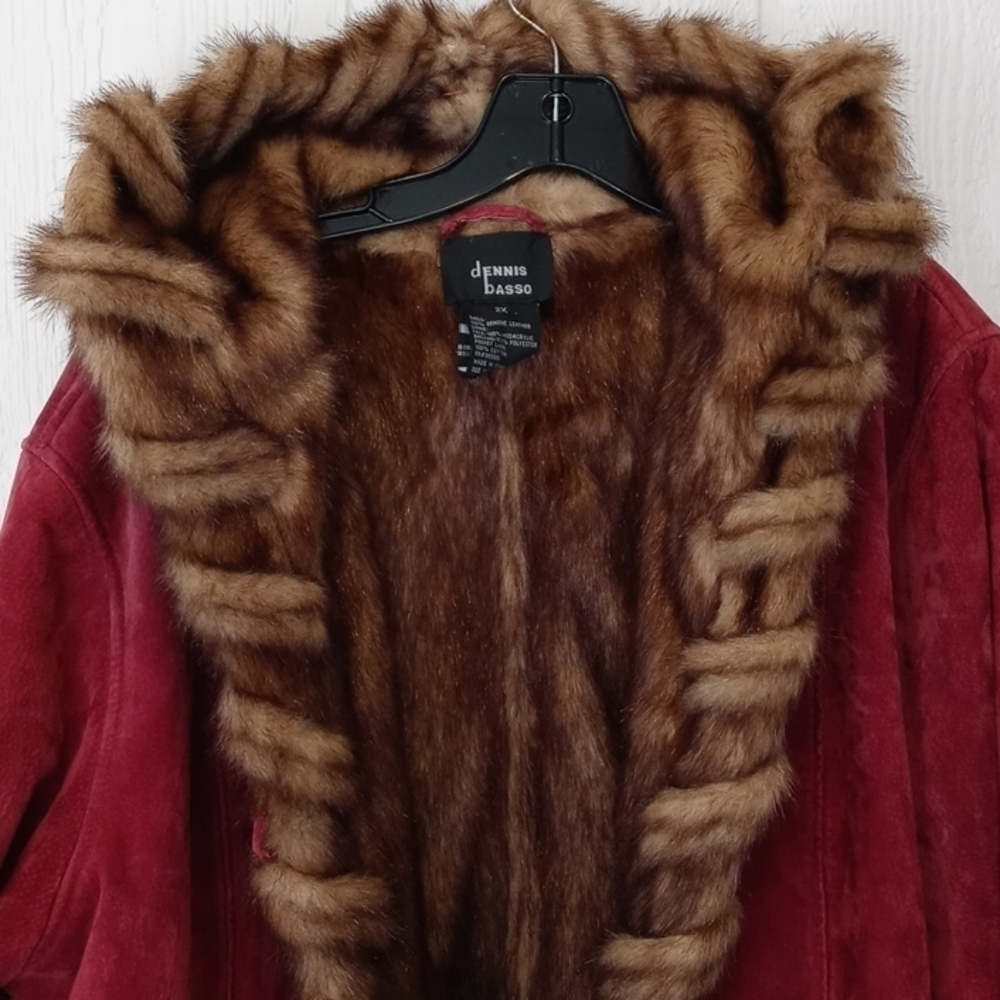 NWT Dennis Basso 2X Genuine Leather suede.penny Lane Romantic - Picture 4 of 16